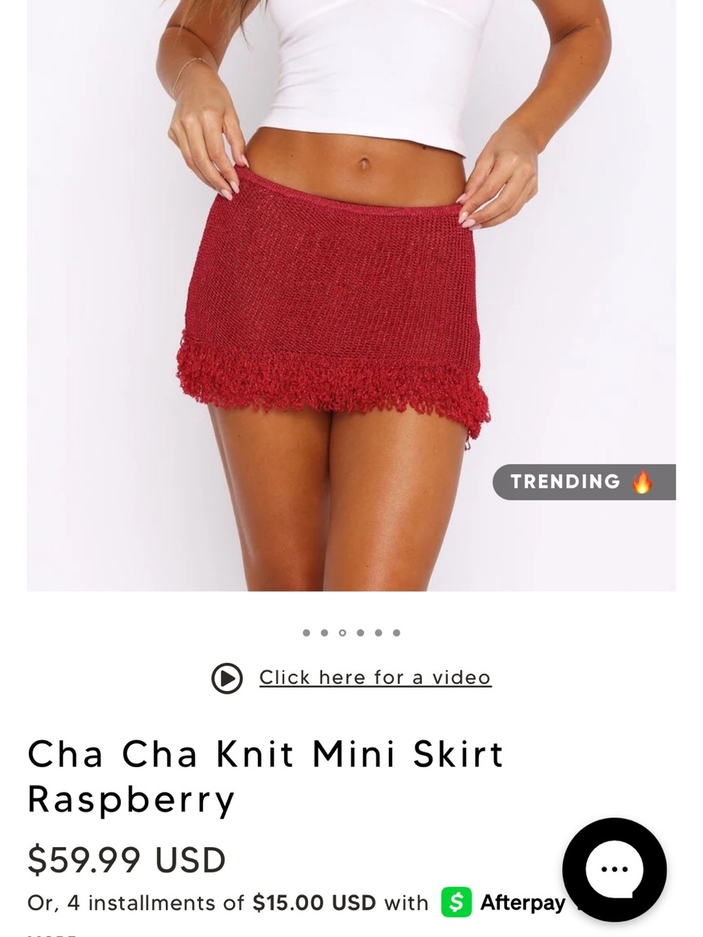 Cha Cha Knit Mini Skirt - Raspberry